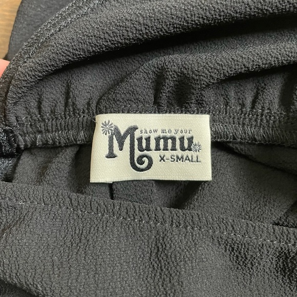 NWOT Show Me Your MuMu Black Elena Wrap Romper - Picture 12 of 12